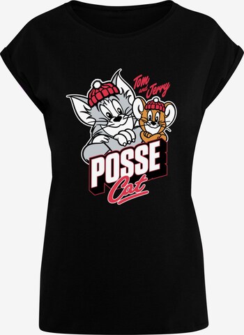 T-shirt 'Tom and Jerry - Posse Cat' ABSOLUTE CULT en noir : devant