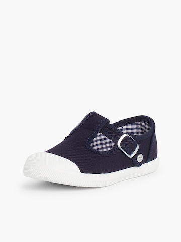 Pisamonas First-Step Shoes in Blue: front