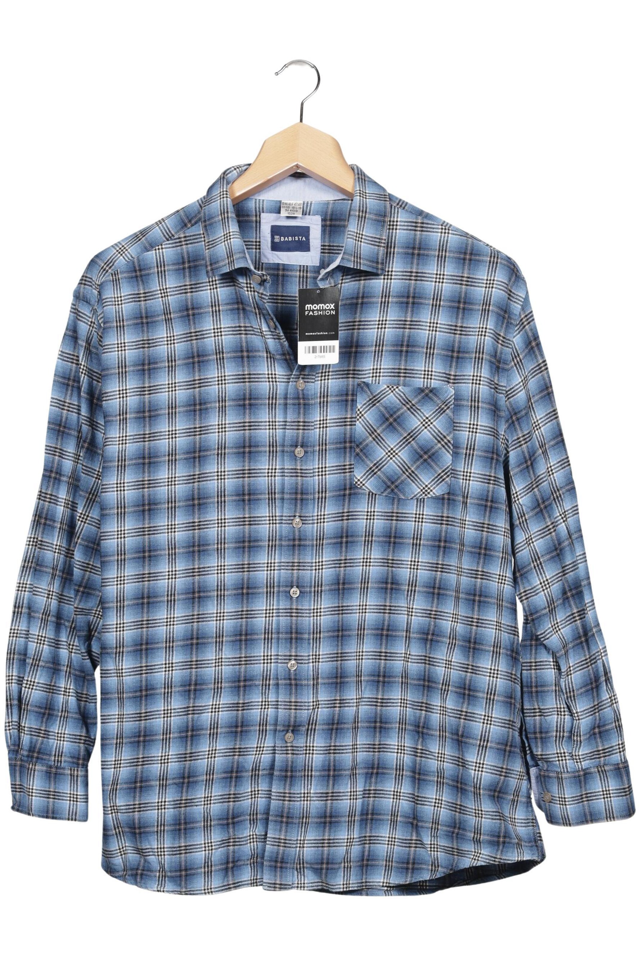 BABISTA Button Up Shirt in XXXL in Blue: front