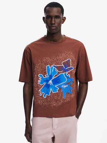Desigual - Camiseta en marrón: frente