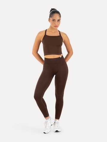 Coupe slim Leggings 'Vonda' Smilodox en marron