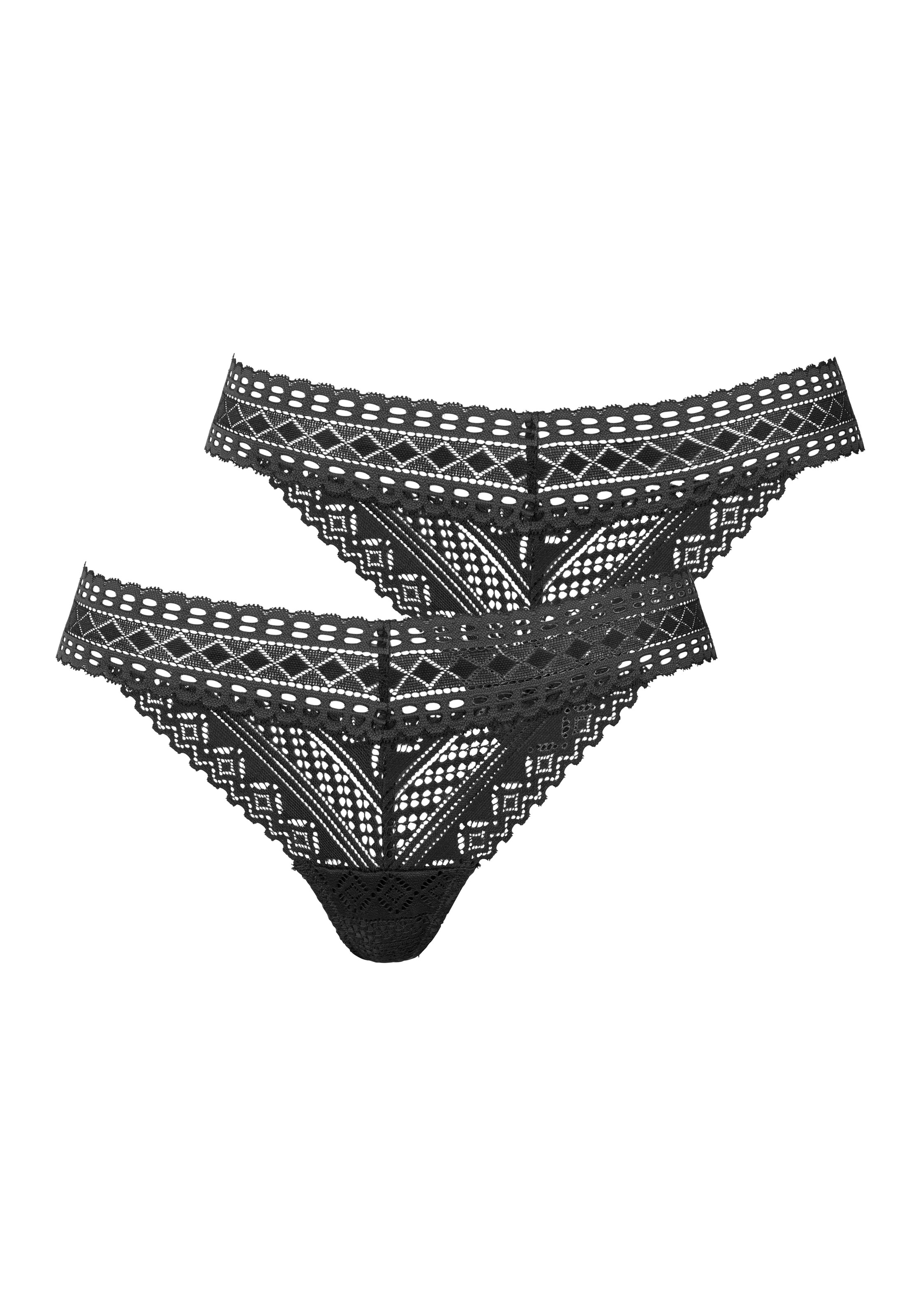 LASCANA Thong in Black: front