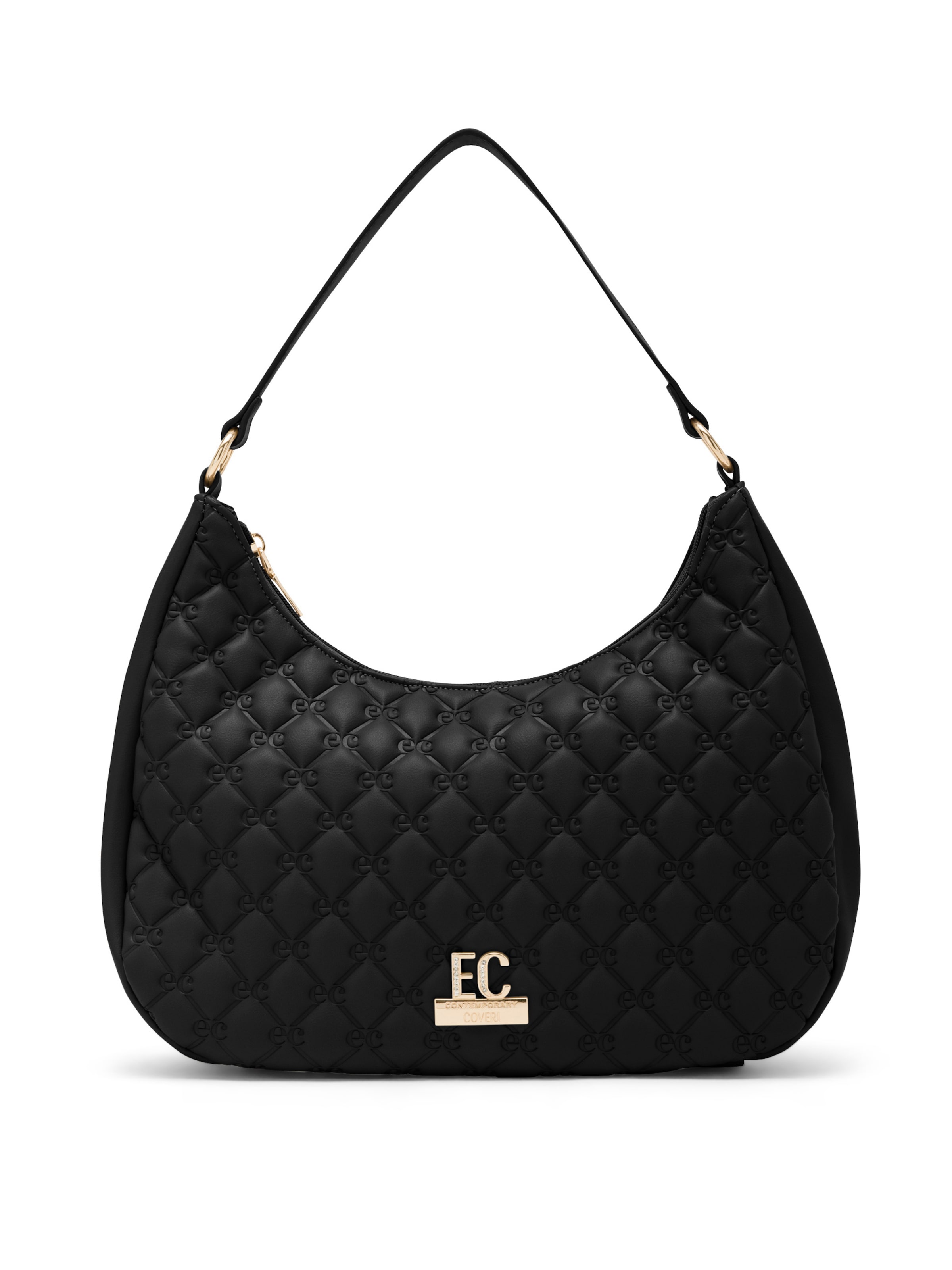 Enrico Coveri Handtas 'Zipline 3' in Zwart: voorkant