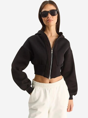 Bianco Lucci Sweatjacke in Schwarz