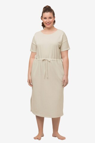 Robe Ulla Popken en beige : devant