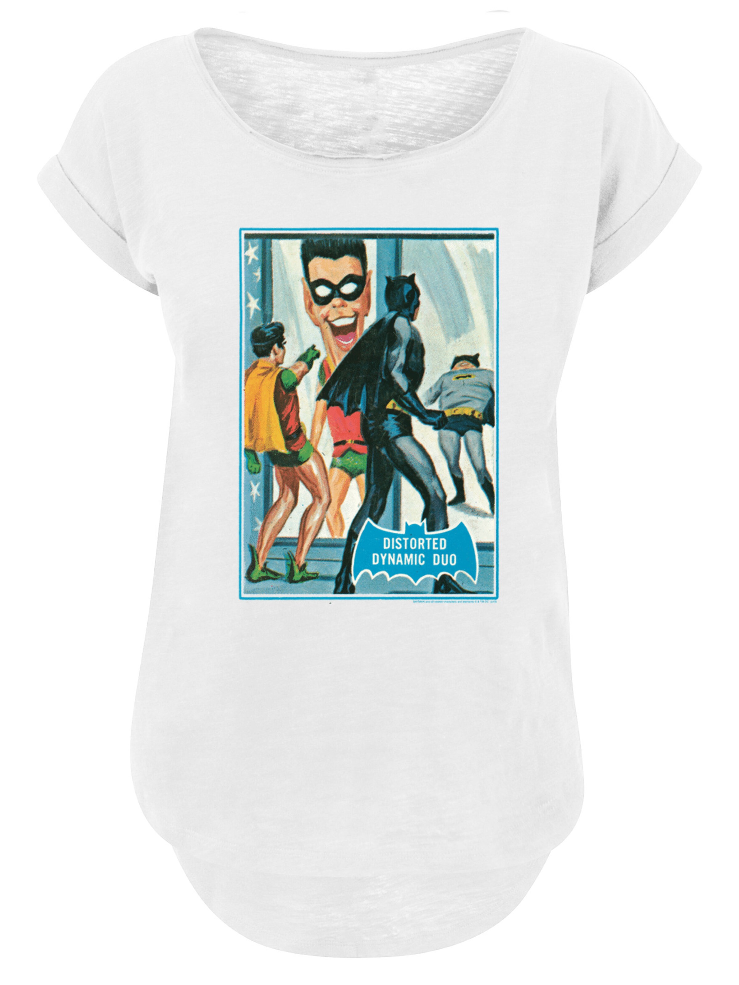 F4NT4STIC Shirt 'DC Comis Superhelden Batman TV Serie Dynamic Duo' in White: front