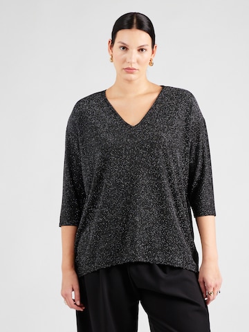 Vero Moda Curve Shirt 'VMCKanva' in Zwart: voorkant