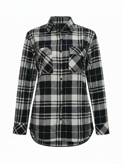 Radwa Bluse 'Radwa Women’s Plaid Flannel' i naturhvid, Produktvisning