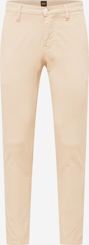 BOSS Regular Chino 'Schino Taber' in Beige: voorkant