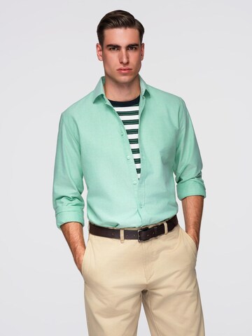 Ombre Hemd 'OM-SHOS-0183' in Grün: Vorderseite