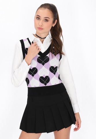 Cardigan myMo ROCKS en noir : devant