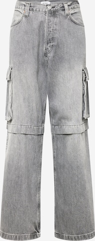 WEEKDAY Wide leg Cargo Jeans 'Pasadena' in Grey: front