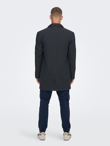 Only & Sons Between-Seasons Coat 'Adam' in Blue