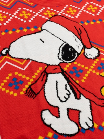 Snoopy & Die Peanuts Pullover 'Weihnachtspullover' in Rot