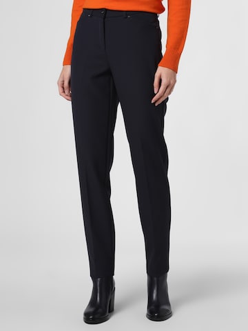 Anna Montana Slim fit Trousers with creases in Black: front