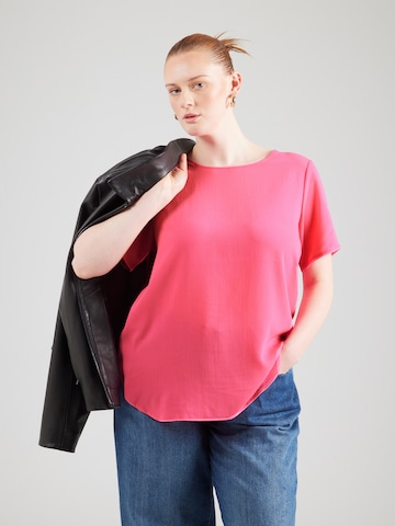 ONLY Carmakoma Blouse 'CARVICA' in Roze: voorkant