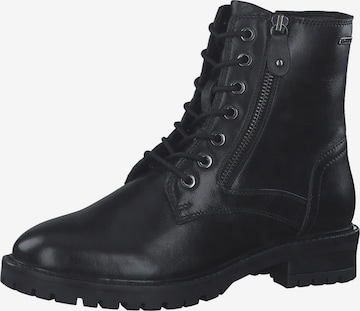 s.Oliver Lace-Up Ankle Boots in Black: front