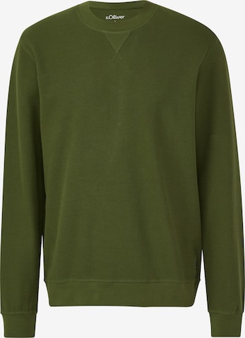 s.Oliver Sweatshirt in Grün: Vorderseite