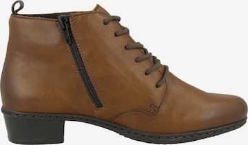 Rieker Lace-Up Ankle Boots in Brown