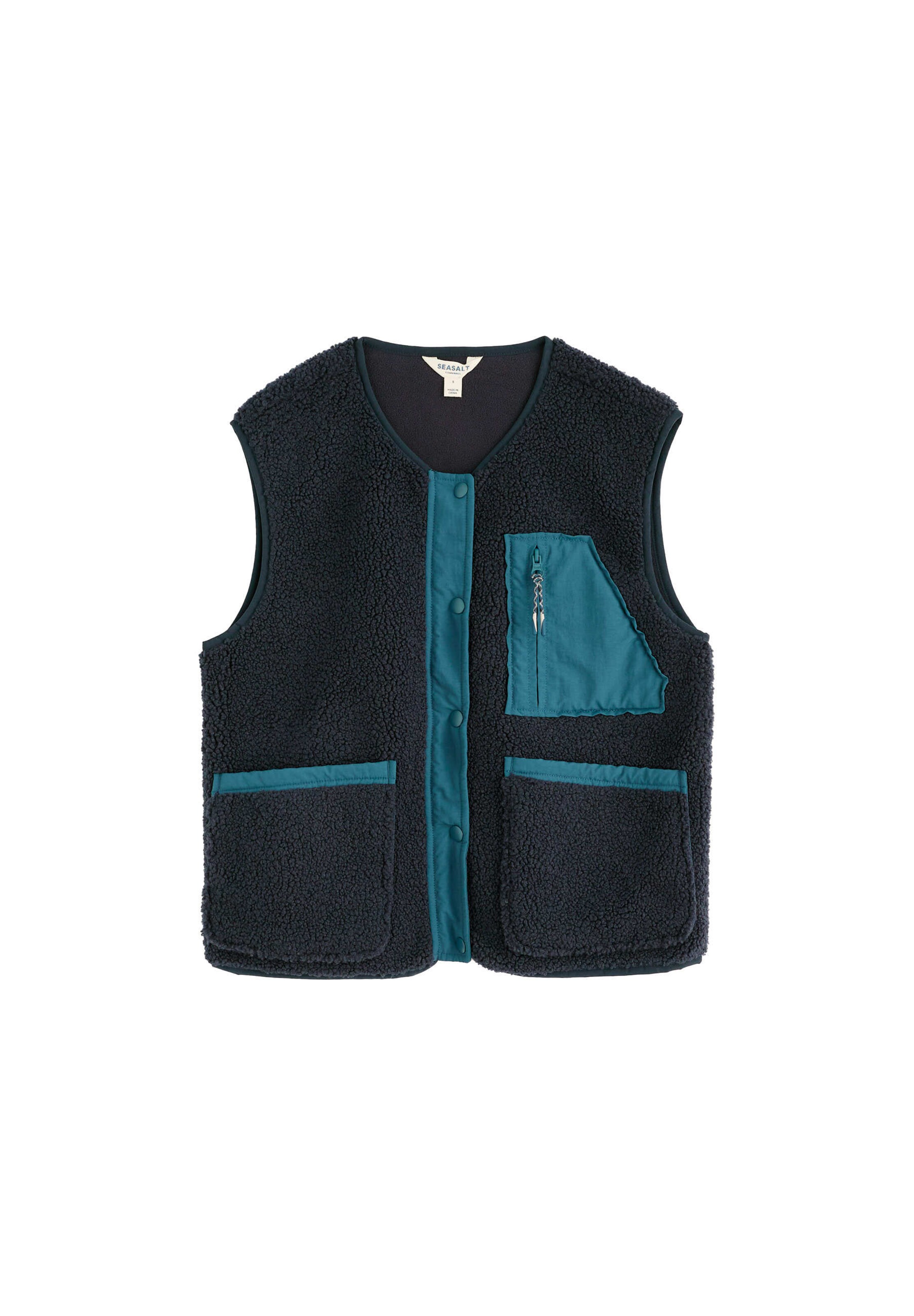 Gilet 'Penpol' di Seasalt Cornwall in blu: frontale