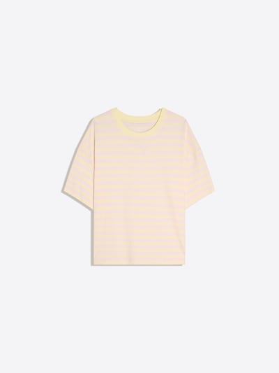 Bershka T-shirt en jaune clair / rose clair, Vue avec produit