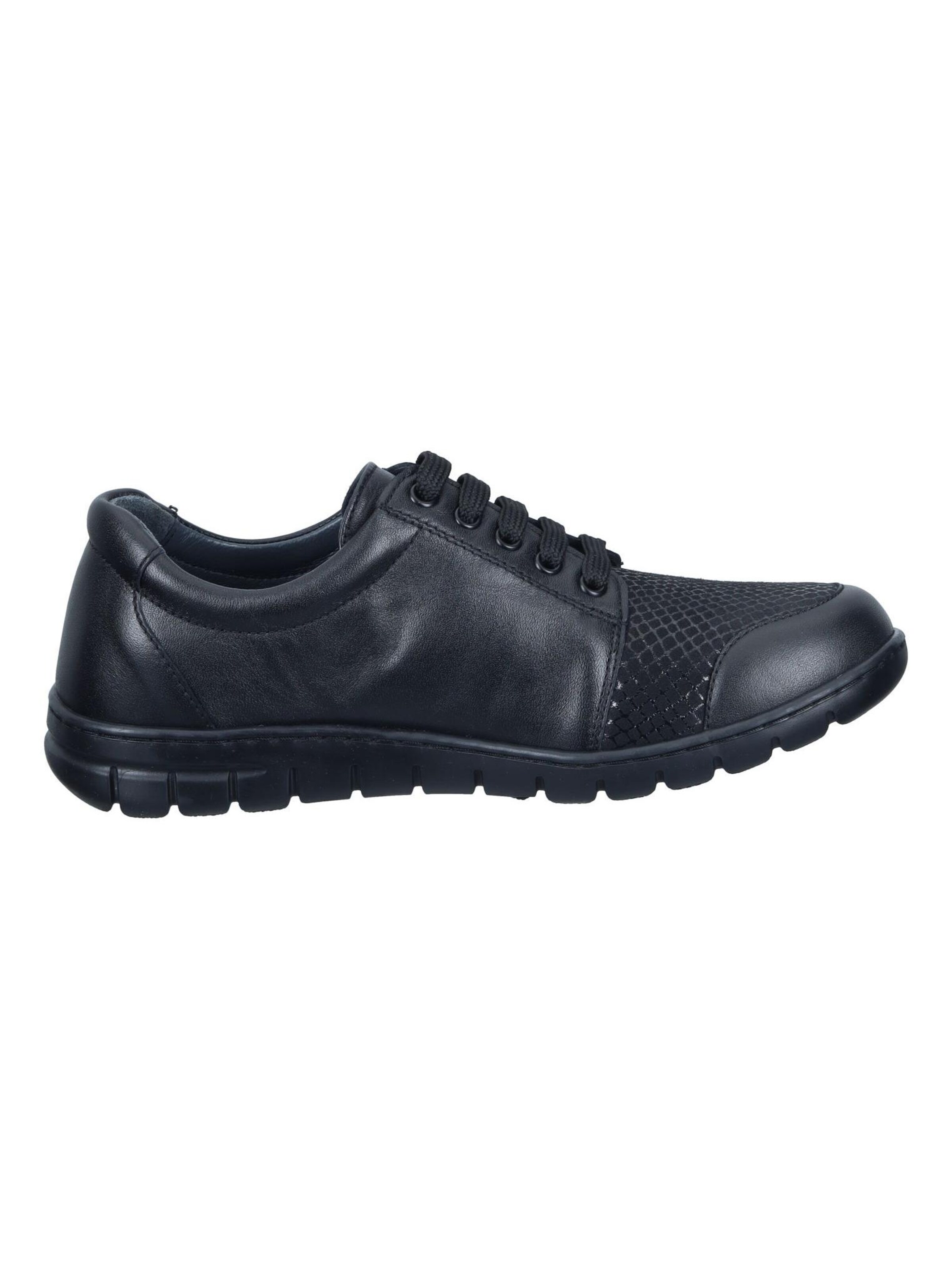 Comfortabel Schnürschuh in Schwarz