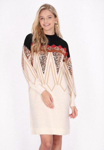 IZIA Neulemekko värissä beige: etupuoli