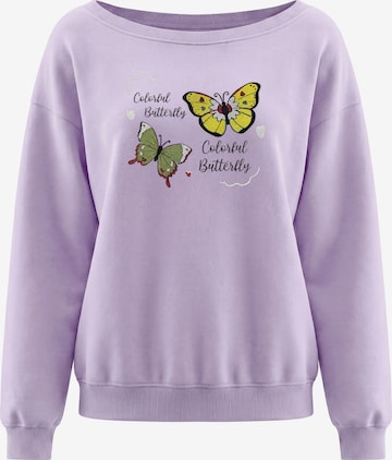 Sweat-shirt MYMO en violet : devant