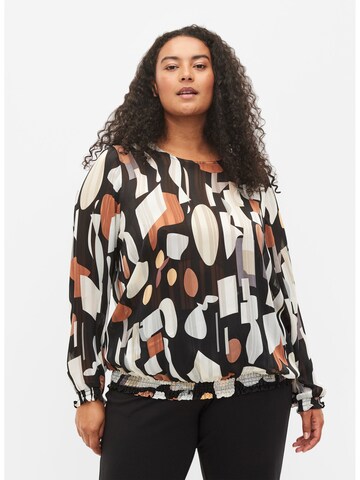 Zizzi Blouse 'Grogi' in Black: front