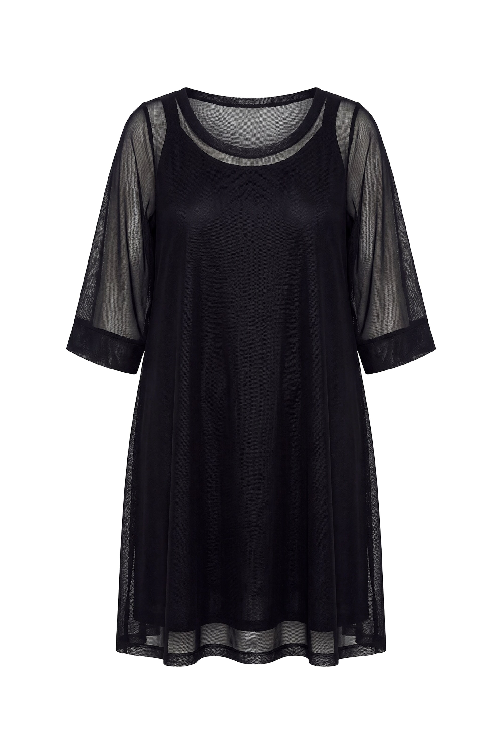 MIAMODA Jurk in Zwart: voorkant