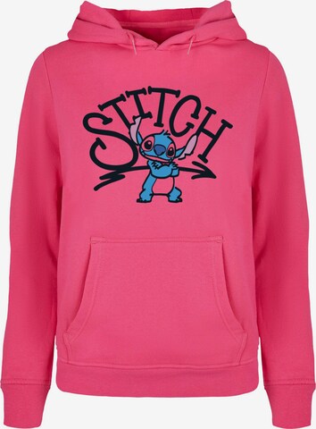 Felpa 'Lilo and Stitch - Graffiti Cool' di ABSOLUTE CULT in rosa: frontale