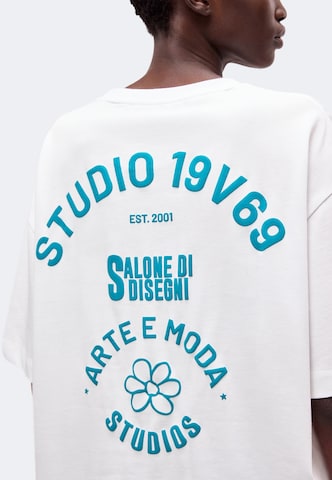 19V69 ITALIA T-Shirt 'Petonia Studio' in Weiß