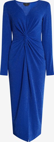 Robe de cocktail faina en bleu : devant