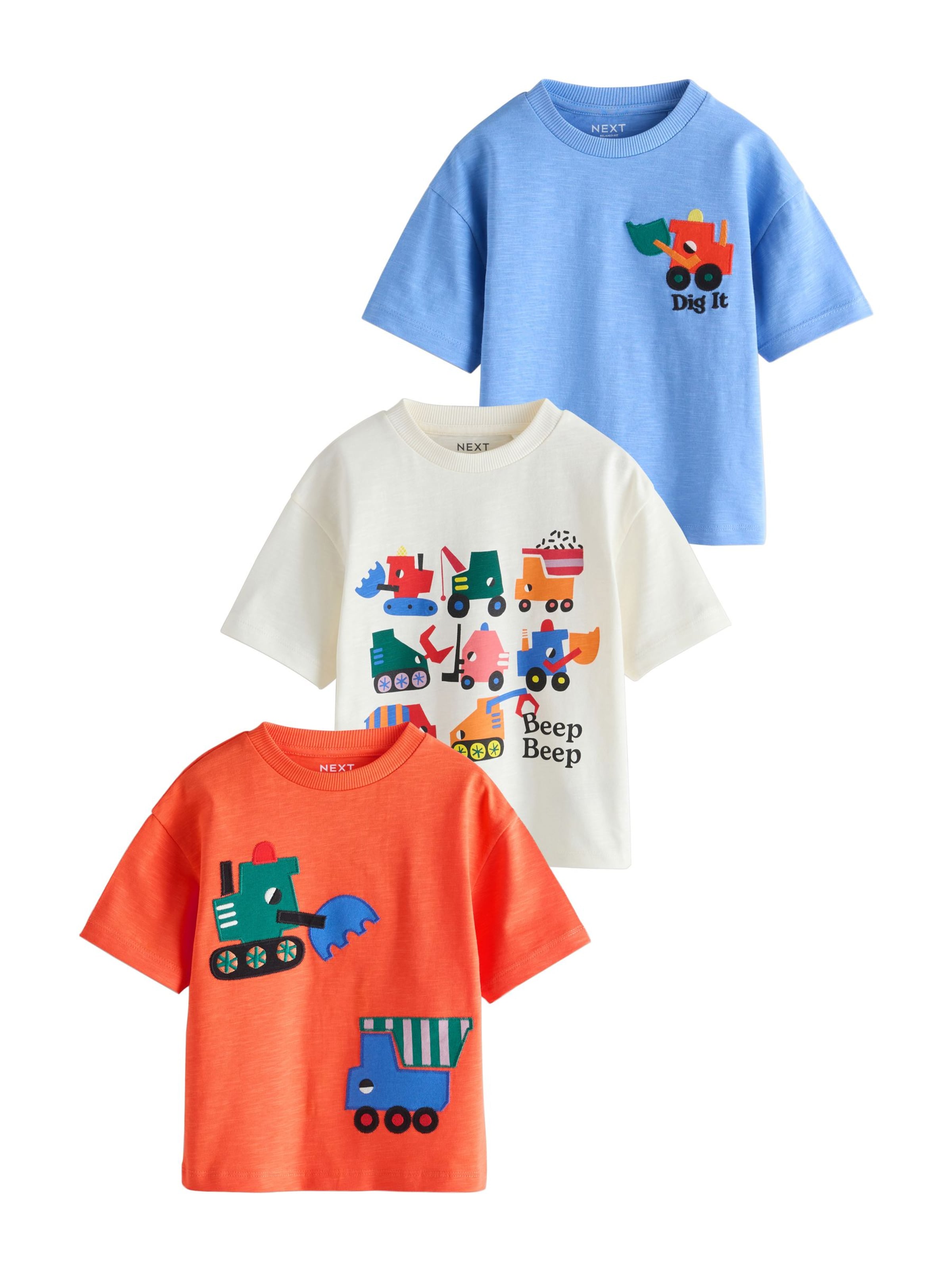 T-Shirt Next en bleu : devant