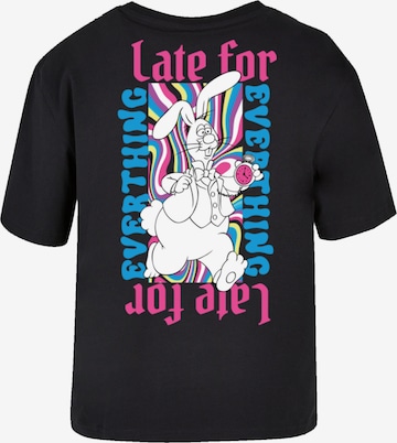 F4NT4STIC Shirt 'Alice im Wunderland' in Zwart: voorkant