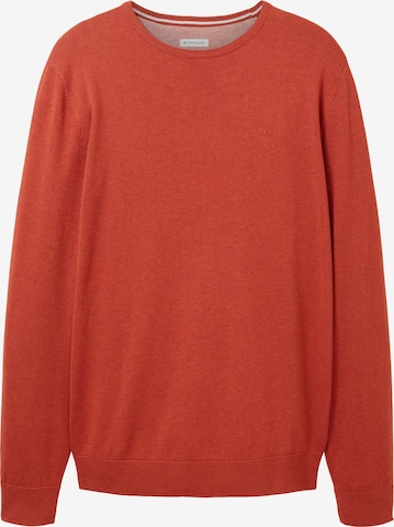 Coupe regular Pull-over TOM TAILOR en rouge : devant