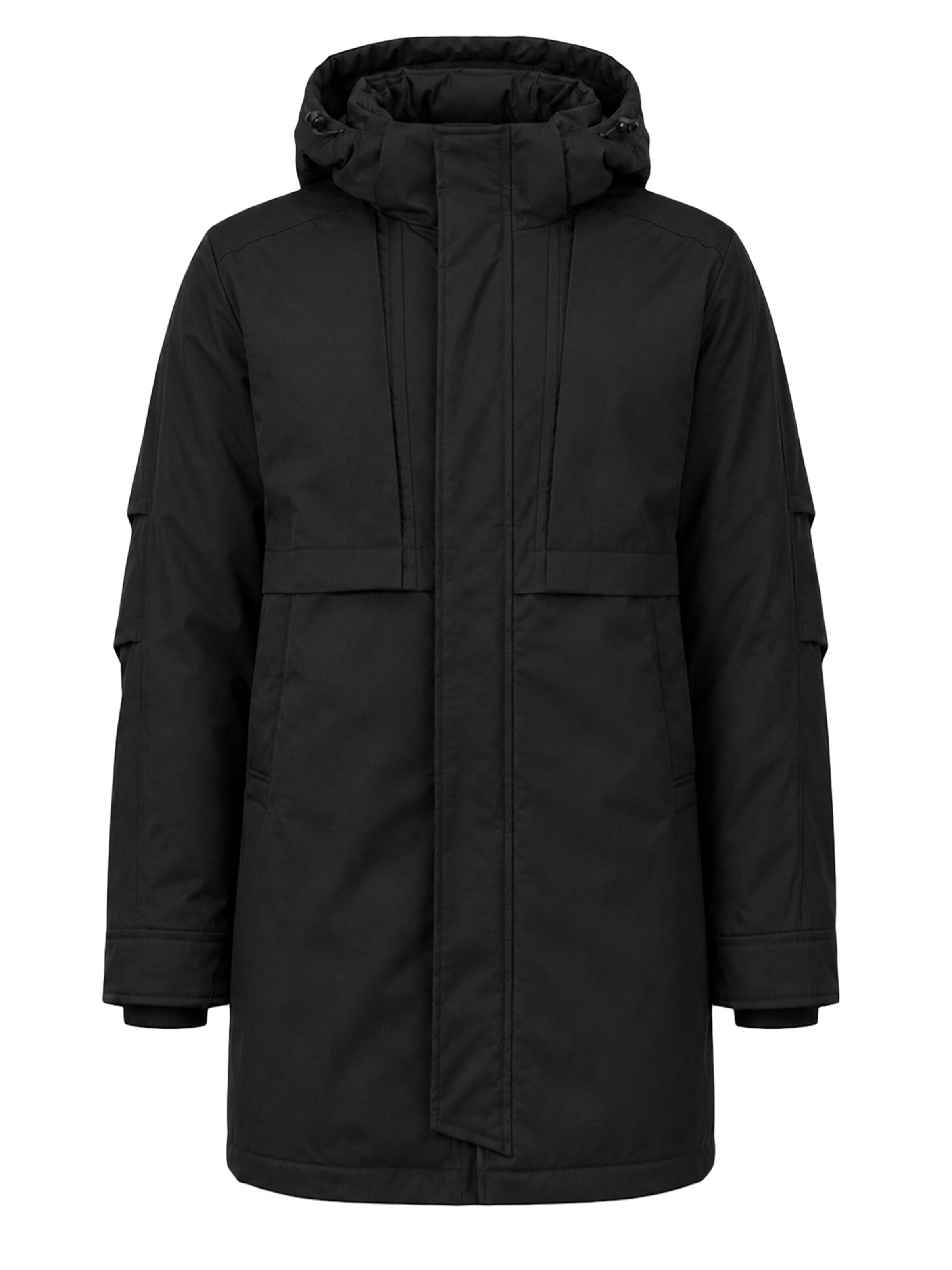 ALLTHEMEN Winter Coat 'Eishauch' in Black