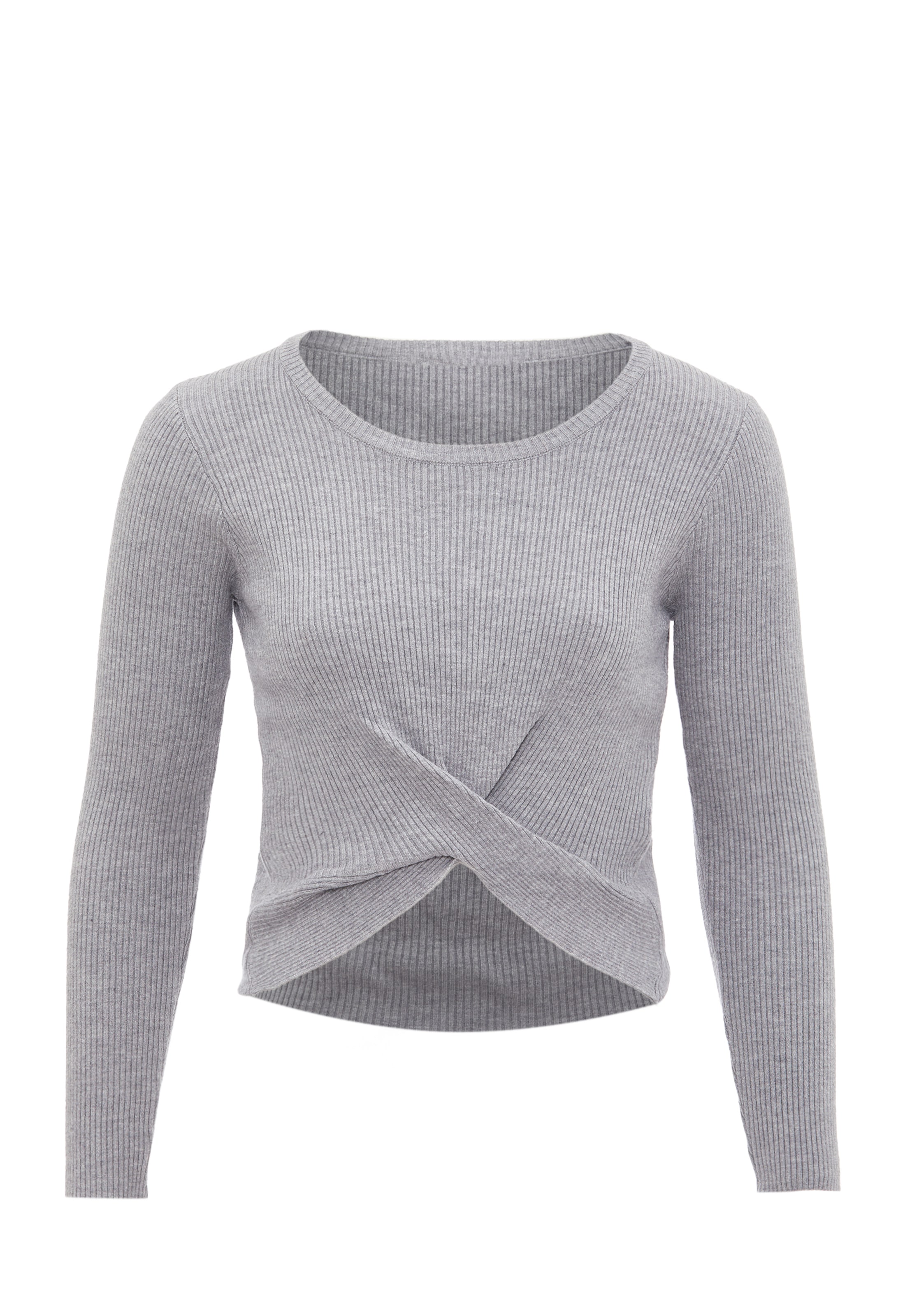 leo basics - Pullover em cinzento: frente