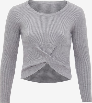 leo basics - Pullover em cinzento: frente