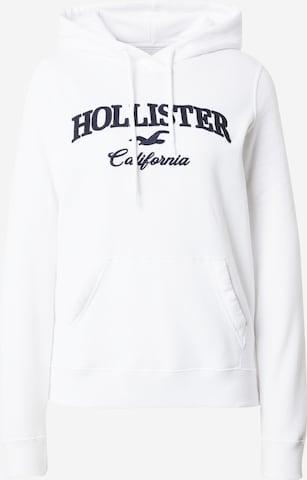 HOLLISTER Sweatshirt 'TECH CORE' i vit: framsida