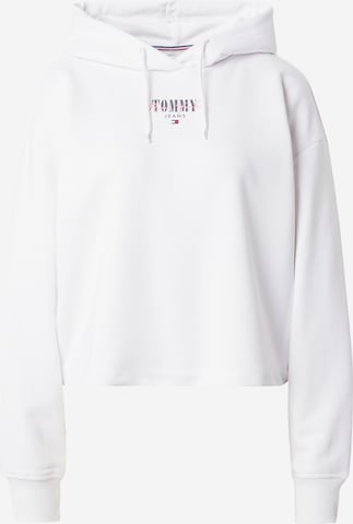 Tommy Jeans Sweatshirt 'ESSENTIAL' in Weiß: predná strana