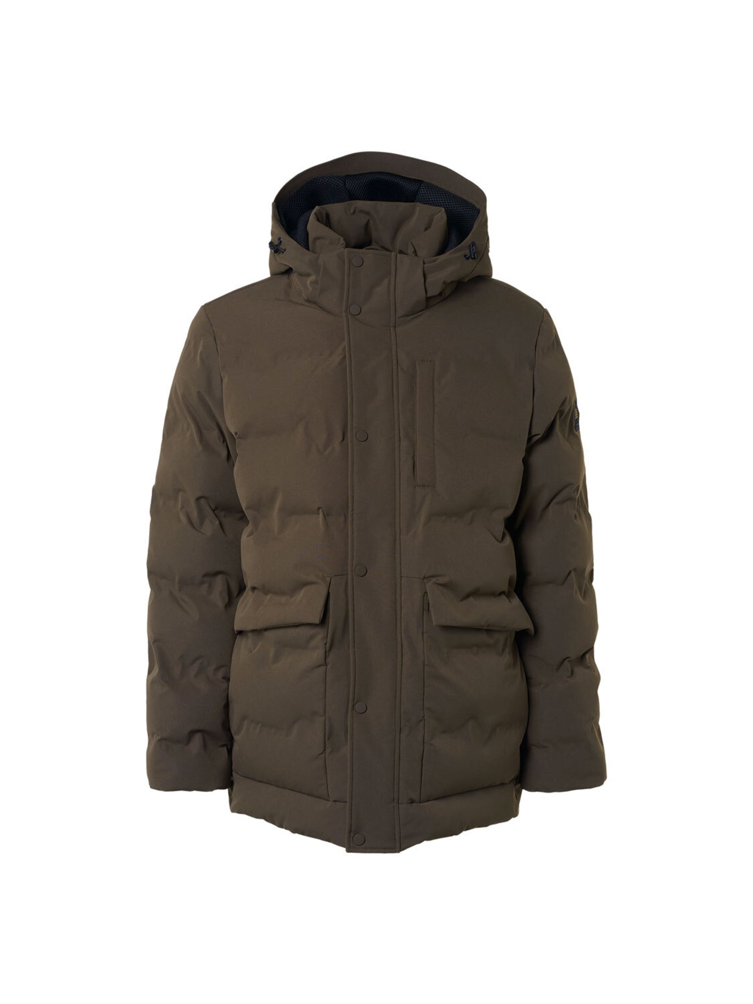 Veste fonctionnelle No Excess en marron : devant