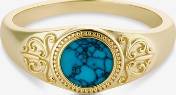 Anello 'Aquastone Signet' di Commen Lines in oro: frontale