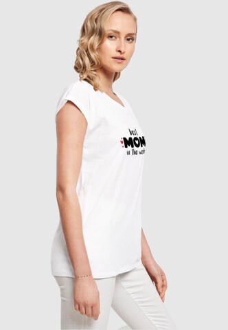 Maglietta 'Mothers Day - Best Mom In The World' di Merchcode in bianco