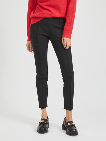 VILA Skinny Leggings 'Simine' in Zwart: voorkant