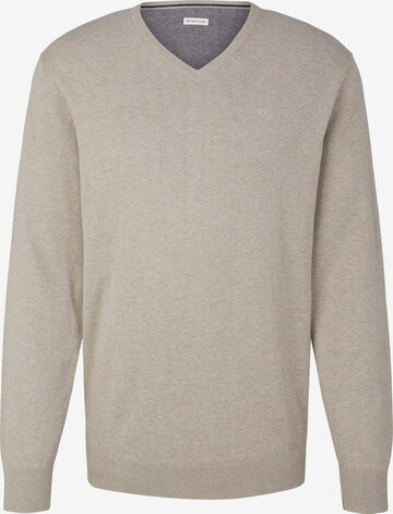 TOM TAILOR Regular Fit Pullover in Beige: predná strana