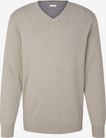 TOM TAILOR Regular fit Sweater in Beige: front