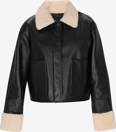 Demisezoninė striukė iš faina, spalva – kremo / juoda, Prekių apžvalga