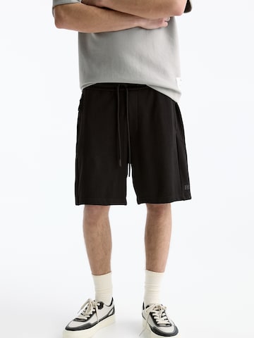 Pull&Bear Loosefit Bukser i sort: forside