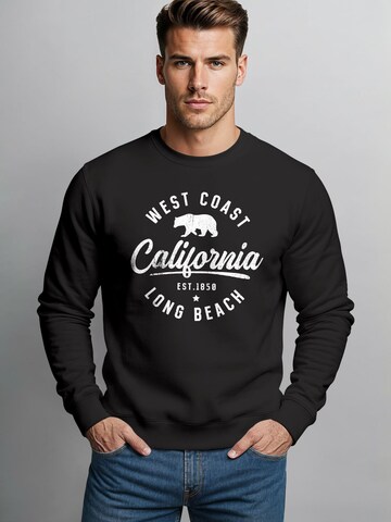 Neverless Sweatshirt 'California Bear' in Black